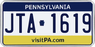 PA license plate JTA1619
