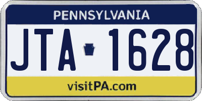 PA license plate JTA1628