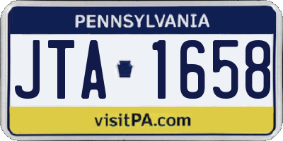 PA license plate JTA1658