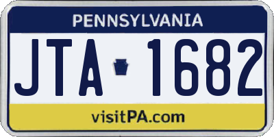PA license plate JTA1682