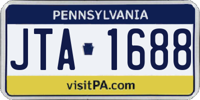 PA license plate JTA1688