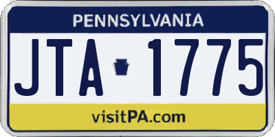 PA license plate JTA1775