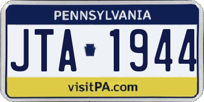 PA license plate JTA1944