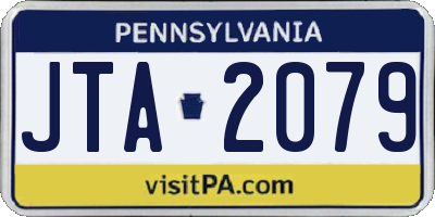 PA license plate JTA2079