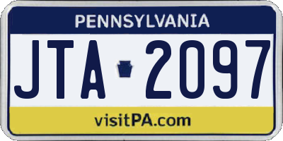 PA license plate JTA2097