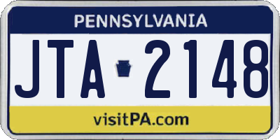 PA license plate JTA2148