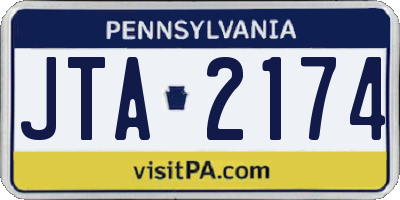 PA license plate JTA2174
