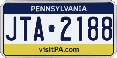 PA license plate JTA2188