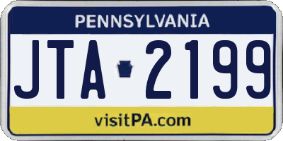 PA license plate JTA2199