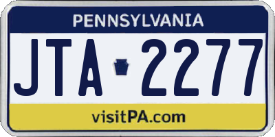 PA license plate JTA2277