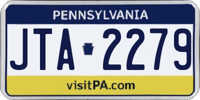PA license plate JTA2279