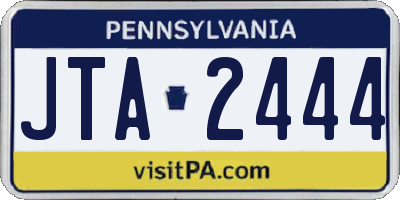 PA license plate JTA2444