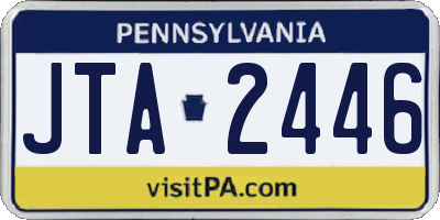 PA license plate JTA2446