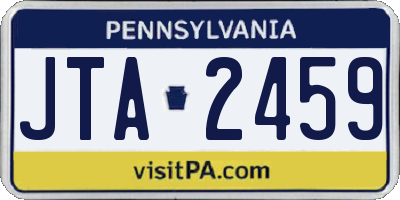 PA license plate JTA2459