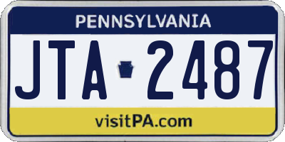 PA license plate JTA2487