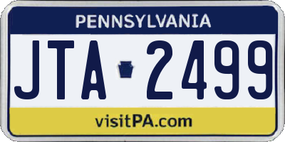 PA license plate JTA2499