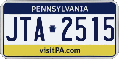 PA license plate JTA2515