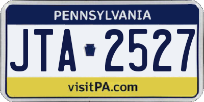 PA license plate JTA2527
