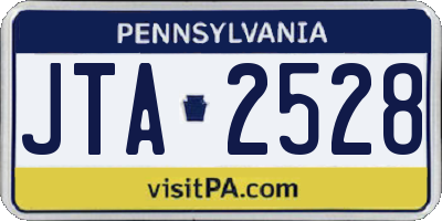 PA license plate JTA2528