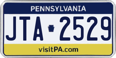 PA license plate JTA2529