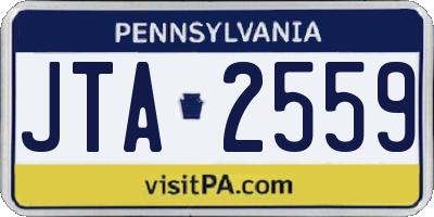 PA license plate JTA2559