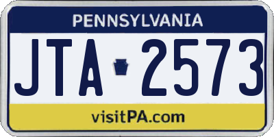 PA license plate JTA2573