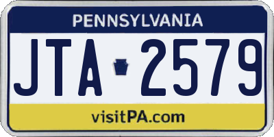 PA license plate JTA2579