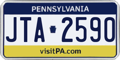 PA license plate JTA2590