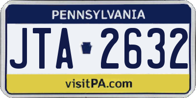 PA license plate JTA2632