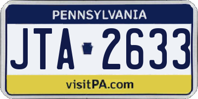 PA license plate JTA2633