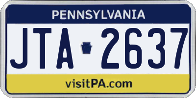 PA license plate JTA2637