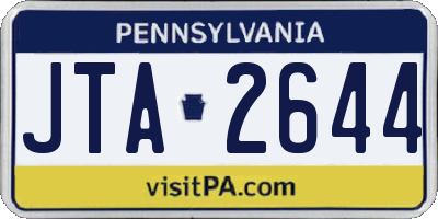 PA license plate JTA2644