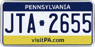 PA license plate JTA2655