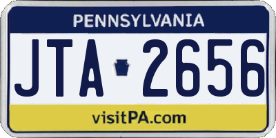 PA license plate JTA2656