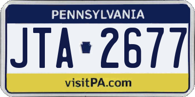 PA license plate JTA2677