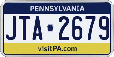 PA license plate JTA2679