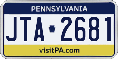 PA license plate JTA2681