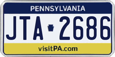 PA license plate JTA2686