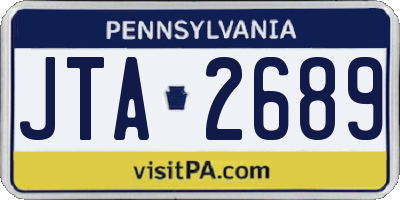 PA license plate JTA2689