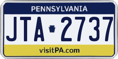 PA license plate JTA2737