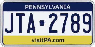 PA license plate JTA2789
