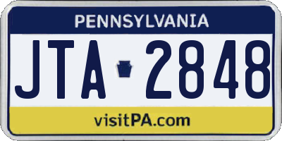 PA license plate JTA2848