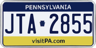 PA license plate JTA2855