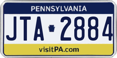 PA license plate JTA2884
