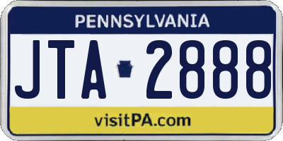 PA license plate JTA2888