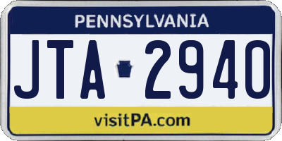 PA license plate JTA2940
