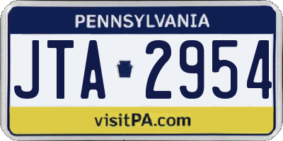 PA license plate JTA2954