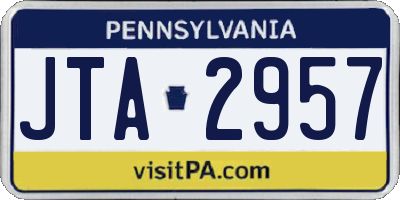 PA license plate JTA2957
