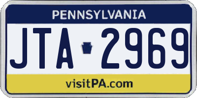 PA license plate JTA2969