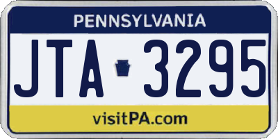 PA license plate JTA3295